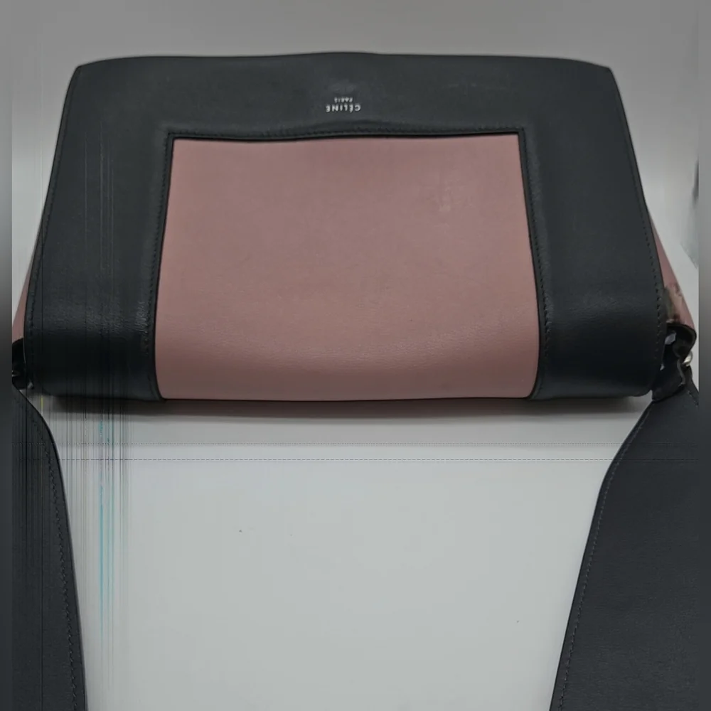 Celine Pink and Gray MEDIUM FRAME Leather Shoulder Bag - Picture 6 of 16